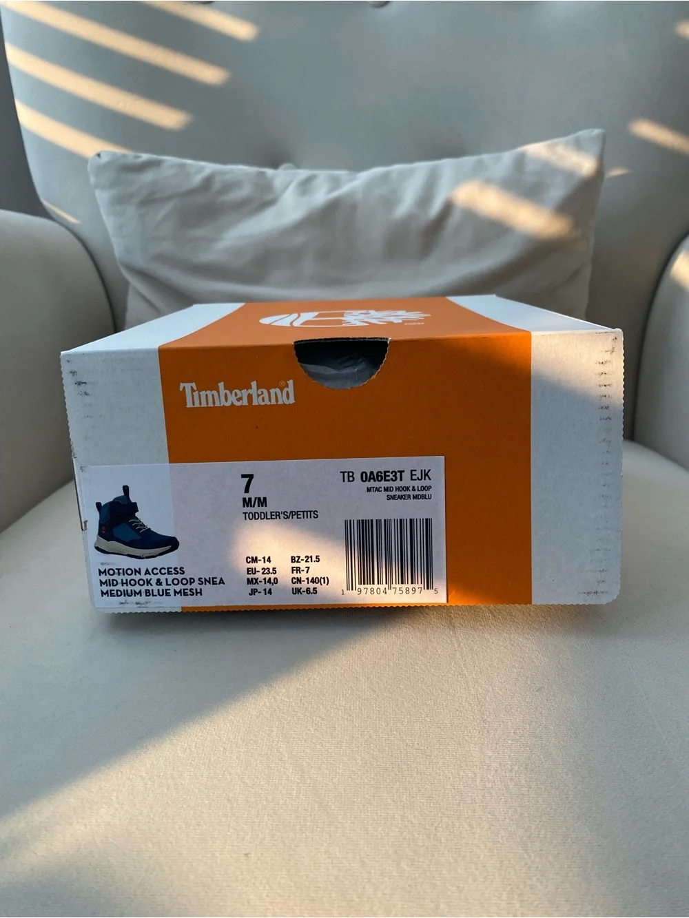 Timberland Blue and Orange Motion Access Boots 7 Toddler